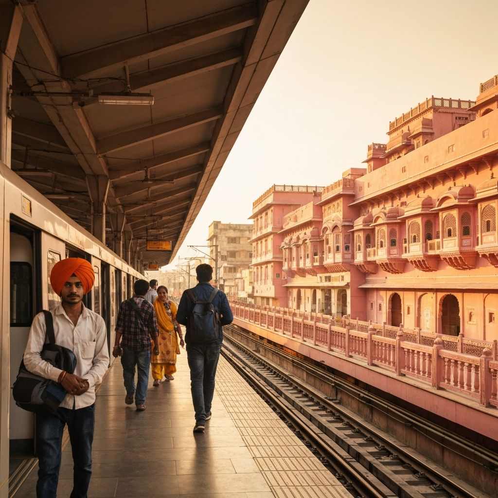 Visiting Crystal Line Marketing via Jaipur Metro